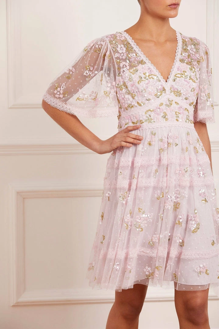 Cheapest ❤️ Needle & Thread Holding LTD Shimmer Primrose Mini 👗 Dress 👩 Womenswear 👍 3 Needle & Thread Holding LTD Shimmer Primrose Mini Dress Womenswear