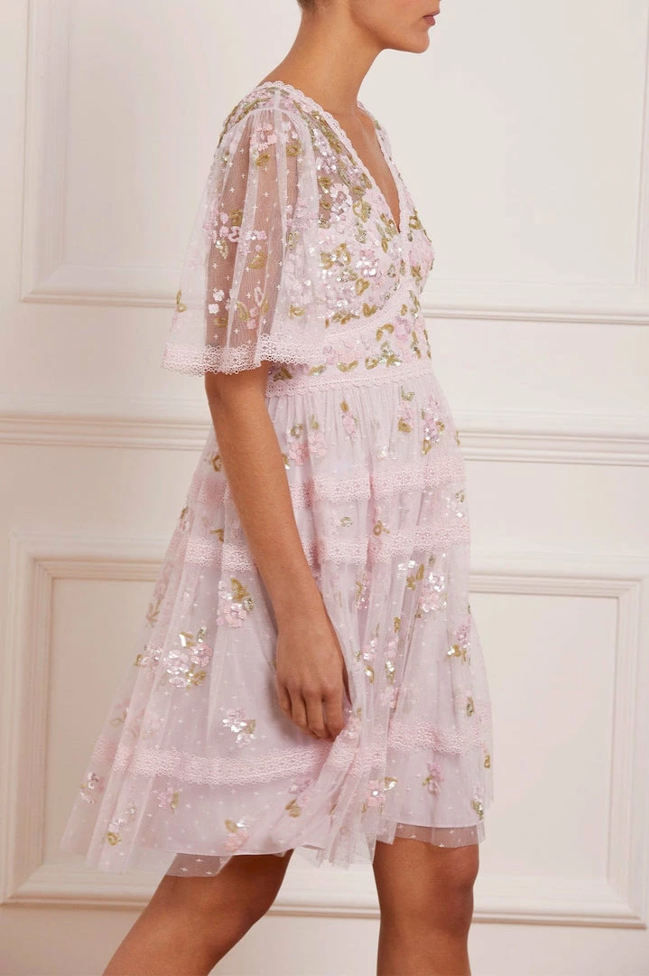 Cheapest ❤️ Needle & Thread Holding LTD Shimmer Primrose Mini 👗 Dress 👩 Womenswear 👍 8 Needle & Thread Holding LTD Shimmer Primrose Mini Dress Womenswear