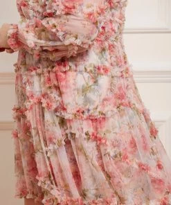 Needle & Thread Holding LTD Womenswear Summer Song Diamond Ruffle Mini Dress