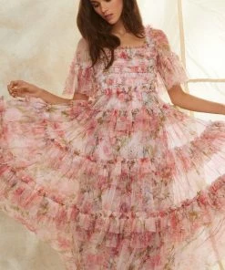 Discount π₯ Needle & Thread Holding LTD βοΈ Summer Song Peaches Smocked Ankle Gown π 21 Needle & Thread Holding LTD Summer Song Peaches Smocked Ankle Gown