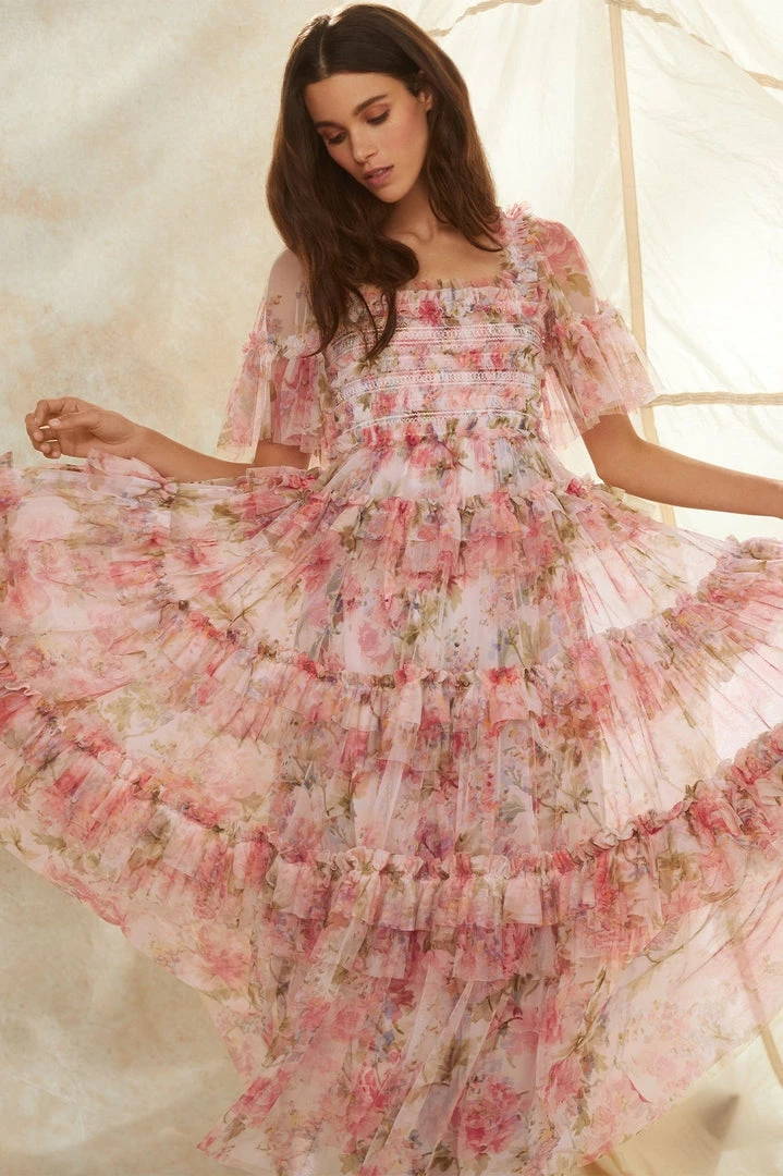 Discount π₯ Needle & Thread Holding LTD βοΈ Summer Song Peaches Smocked Ankle Gown π 12 Needle & Thread Holding LTD Summer Song Peaches Smocked Ankle Gown