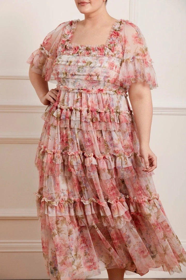 Discount π₯ Needle & Thread Holding LTD βοΈ Summer Song Peaches Smocked Ankle Gown π 3 Needle & Thread Holding LTD Summer Song Peaches Smocked Ankle Gown