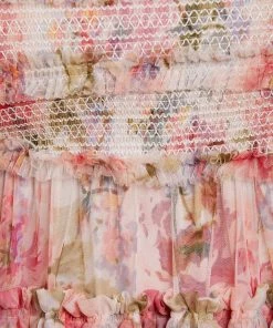 Discount π₯ Needle & Thread Holding LTD βοΈ Summer Song Peaches Smocked Ankle Gown π 16 Needle & Thread Holding LTD Summer Song Peaches Smocked Ankle Gown