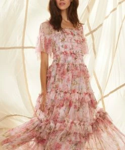 Discount π₯ Needle & Thread Holding LTD βοΈ Summer Song Peaches Smocked Ankle Gown π 20 Needle & Thread Holding LTD Summer Song Peaches Smocked Ankle Gown