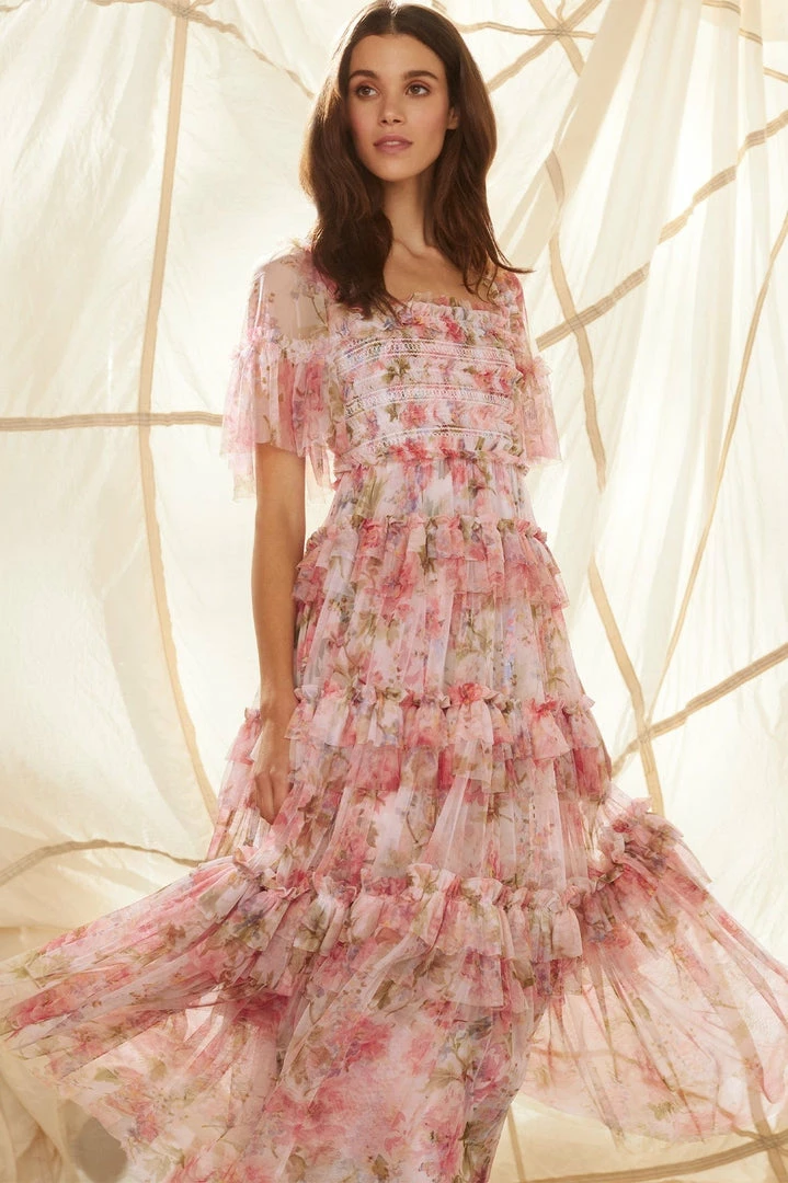 Discount π₯ Needle & Thread Holding LTD βοΈ Summer Song Peaches Smocked Ankle Gown π 11 Needle & Thread Holding LTD Summer Song Peaches Smocked Ankle Gown