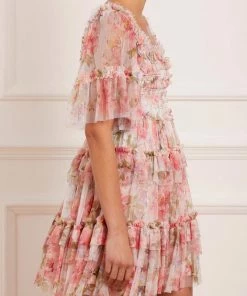 Wholesale π€© Needle & Thread Holding LTD π Summer Song Peaches Smocked Micro Mini π Dress π 16 Needle & Thread Holding LTD Summer Song Peaches Smocked Micro Mini Dress