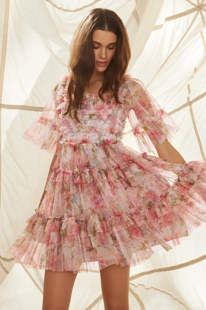 Wholesale π€© Needle & Thread Holding LTD π Summer Song Peaches Smocked Micro Mini π Dress π 11 Needle & Thread Holding LTD Summer Song Peaches Smocked Micro Mini Dress