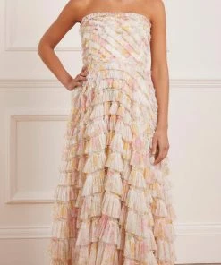 Needle & Thread Holding LTD Womenswear Sunrise Bloom Corset Ankle Gown