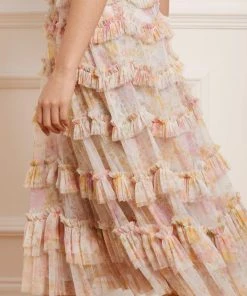 Brand new 😉 Needle & Thread Holding LTD Sunrise Bloom Ruffle Short Sleeve Ballerina 👗 Dress 👩 Womenswear 👍 18 Needle & Thread Holding LTD Sunrise Bloom Ruffle Short Sleeve Ballerina Dress Womenswear