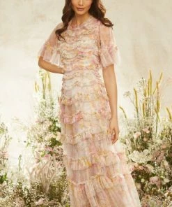 Brand new 😉 Needle & Thread Holding LTD Sunrise Bloom Ruffle Short Sleeve Ballerina 👗 Dress 👩 Womenswear 👍 20 Needle & Thread Holding LTD Sunrise Bloom Ruffle Short Sleeve Ballerina Dress Womenswear