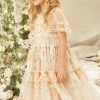 Needle & Thread Holding LTD Sunrise Bloom Smocked Kids Dress