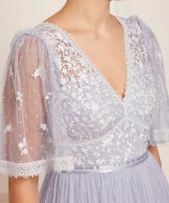 Needle & Thread Holding LTD Sweetheart Lace Bodice Ankle Gown Womenswear