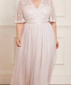 Needle & Thread Holding LTD Sweetheart Lace Bodice Ankle Gown Womenswear