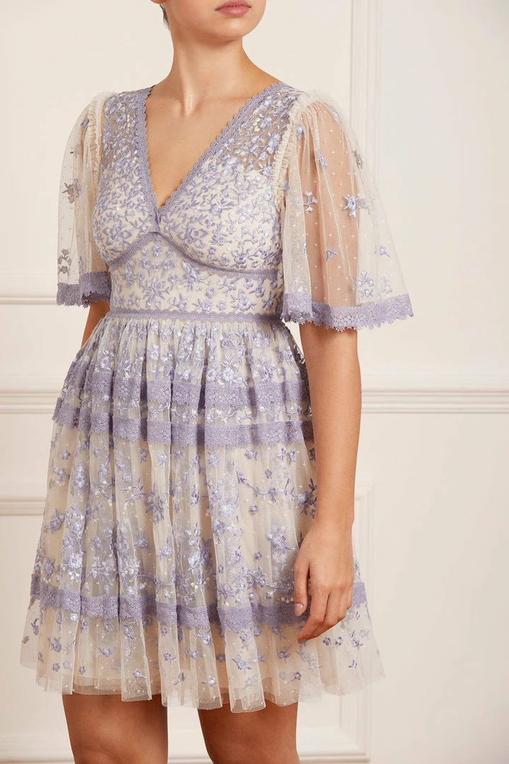 Brand new 🎉 Needle & Thread Holding LTD 👩 Womenswear Sweetheart Lace Mini 👗 Dress 🤩 3 Needle & Thread Holding LTD Womenswear Sweetheart Lace Mini Dress