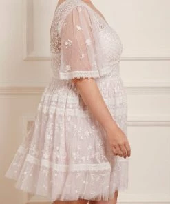 Needle & Thread Holding LTD Sweetheart Lace Mini Dress Womenswear