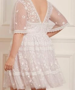 Needle & Thread Holding LTD Sweetheart Lace Mini Dress Womenswear