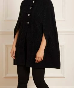 Needle & Thread Holding LTD Sylvie Cable Jewelled Knee Length Cape