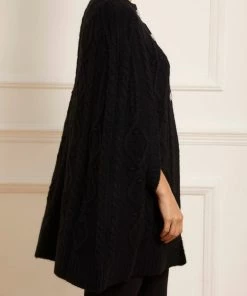 Needle & Thread Holding LTD Sylvie Cable Jewelled Knee Length Cape