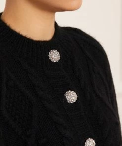 Needle & Thread Holding LTD Sylvie Cable Jewelled Knee Length Cape