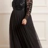 Needle & Thread Holding LTD Tempest V-Neck Bodice Ankle Gown