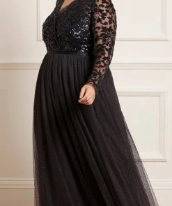 Needle & Thread Holding LTD Tempest V-Neck Bodice Ankle Gown