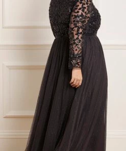 Needle & Thread Holding LTD Tempest V-Neck Bodice Ankle Gown