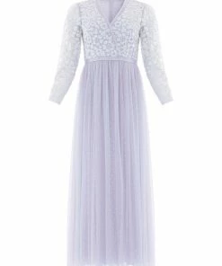 Needle & Thread Holding LTD Tempest V-Neck Bodice Ankle Gown Womenswear