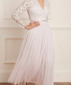 Needle & Thread Holding LTD Tempest V-Neck Bodice Ankle Gown