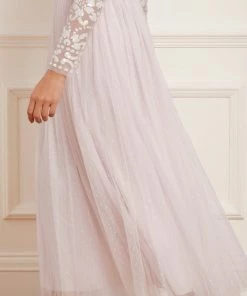 Needle & Thread Holding LTD Tempest V-Neck Bodice Ankle Gown