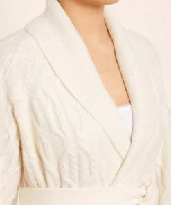 Needle & Thread Holding LTD Twisted Cable Knee Length Cardigan