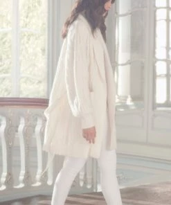 Needle & Thread Holding LTD Twisted Cable Knee Length Cardigan