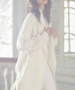 Needle & Thread Holding LTD Twisted Cable Knee Length Cardigan