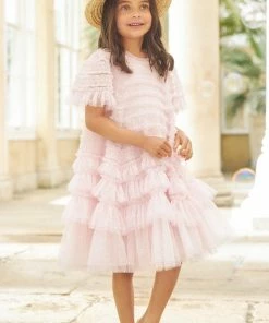 Needle & Thread Holding LTD Responsibly Sourced Valentine Ruffle Kids Dress