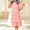 Needle & Thread Holding LTD Responsibly Sourced Valentine Ruffle Kids Dress