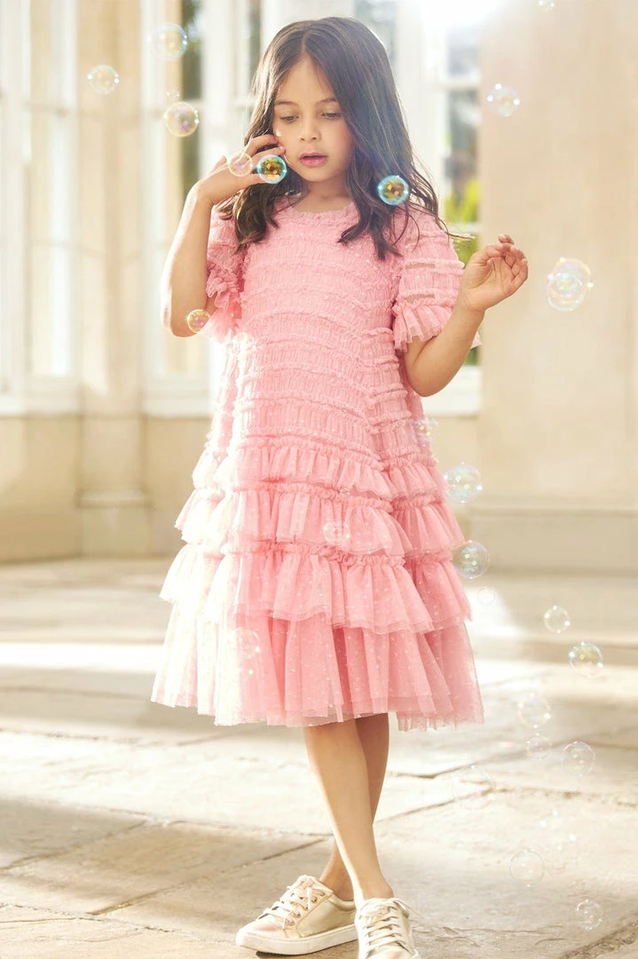 Outlet ๐ Needle & Thread Holding LTD Responsibly Sourced Valentine Ruffle Kids ๐ Dress ๐งจ 3 Needle & Thread Holding LTD Responsibly Sourced Valentine Ruffle Kids Dress