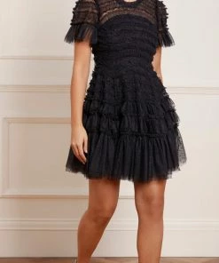 Needle & Thread Holding LTD Valentine Ruffle Micro Mini Dress Womenswear