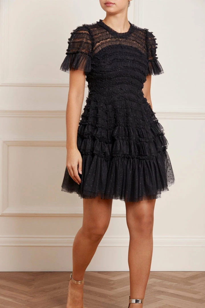 Flash Sale 👏 Needle & Thread Holding LTD Valentine Ruffle Micro Mini 👗 Dress 👩 Womenswear ⭐ 3 Needle & Thread Holding LTD Valentine Ruffle Micro Mini Dress Womenswear