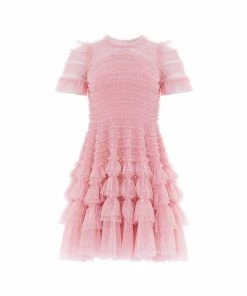 Needle & Thread Holding LTD Valentine Ruffle Micro Mini Dress