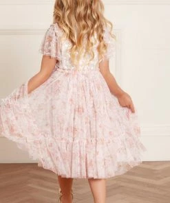Needle & Thread Holding LTD Vintage Ditsy Sequin Bodice Kids Dress