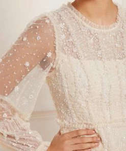 Top 10 ✔️ Needle & Thread Holding LTD Violet Shimmer Ankle Gown 👩 Womenswear 🎉 17 Needle & Thread Holding LTD Violet Shimmer Ankle Gown Womenswear