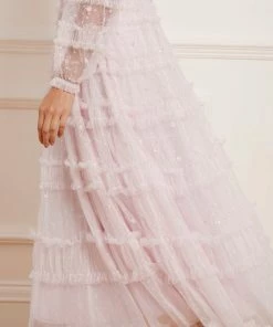 Needle & Thread Holding LTD Violet Shimmer Ankle Gown