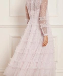 Needle & Thread Holding LTD Violet Shimmer Ankle Gown