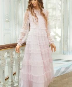 Needle & Thread Holding LTD Violet Shimmer Ankle Gown