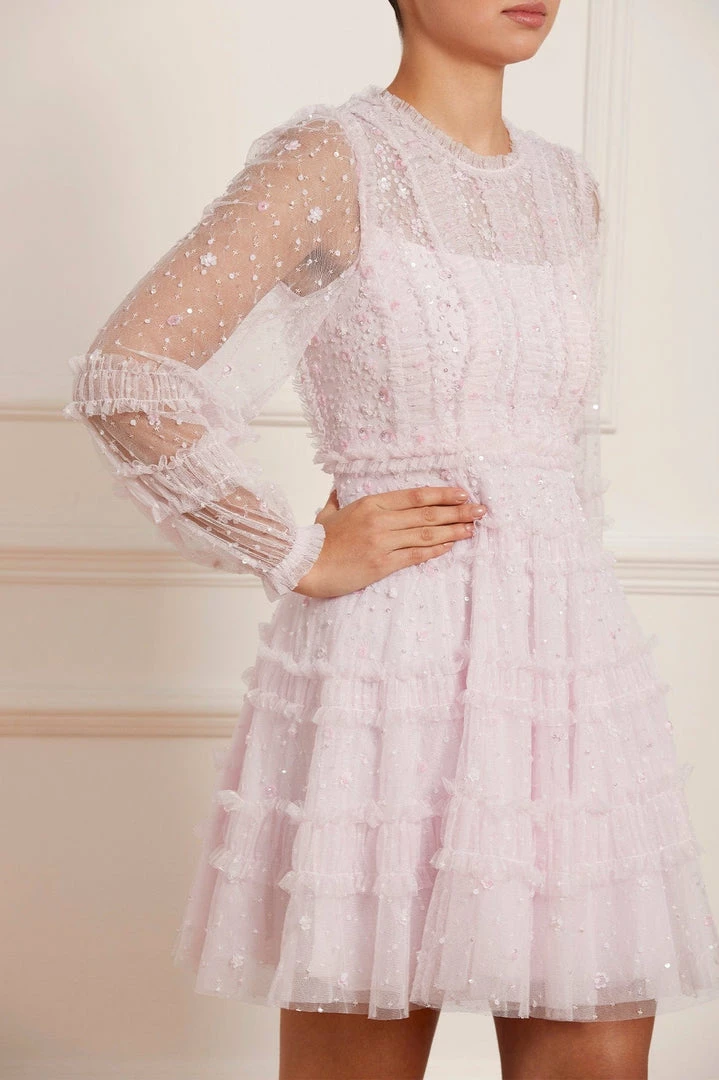 Flash Sale β¨ Needle & Thread Holding LTD π© Womenswear Violet Shimmer Micro Mini π Dress π 3 Needle & Thread Holding LTD Womenswear Violet Shimmer Micro Mini Dress