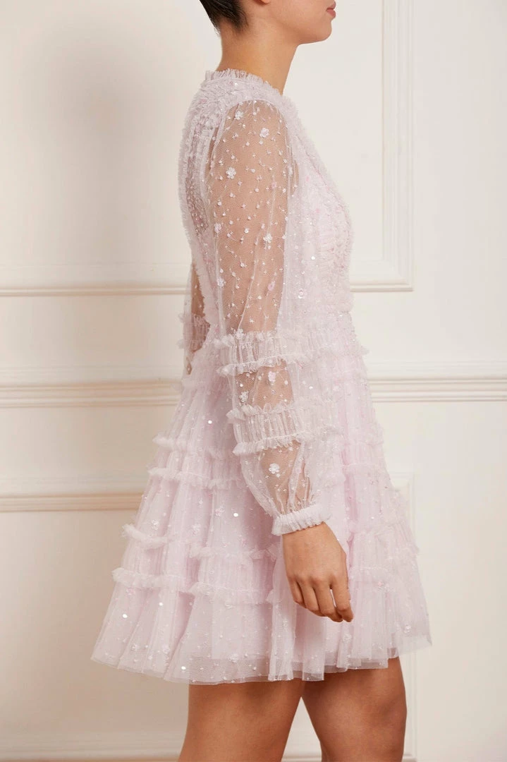 Flash Sale β¨ Needle & Thread Holding LTD π© Womenswear Violet Shimmer Micro Mini π Dress π 6 Needle & Thread Holding LTD Womenswear Violet Shimmer Micro Mini Dress