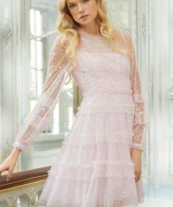 Flash Sale β¨ Needle & Thread Holding LTD π© Womenswear Violet Shimmer Micro Mini π Dress π 19 Needle & Thread Holding LTD Womenswear Violet Shimmer Micro Mini Dress