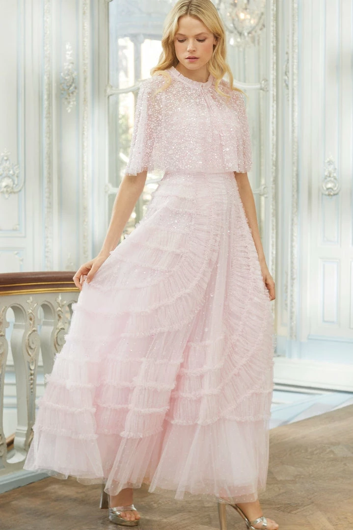 Wholesale ๐ Needle & Thread Holding LTD Violet Shimmer Short Cape ๐ฉ Womenswear ๐ 7 Needle & Thread Holding LTD Violet Shimmer Short Cape Womenswear