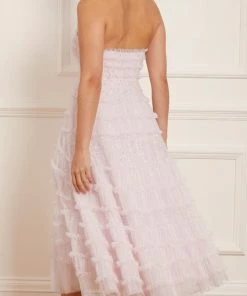 Needle & Thread Holding LTD Womenswear Violet Shimmer Strapless Corset Ballerina Dress