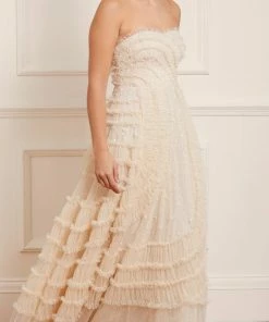 Needle & Thread Holding LTD Violet Shimmer Strapless Corset Gown