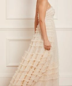 Needle & Thread Holding LTD Violet Shimmer Strapless Corset Gown